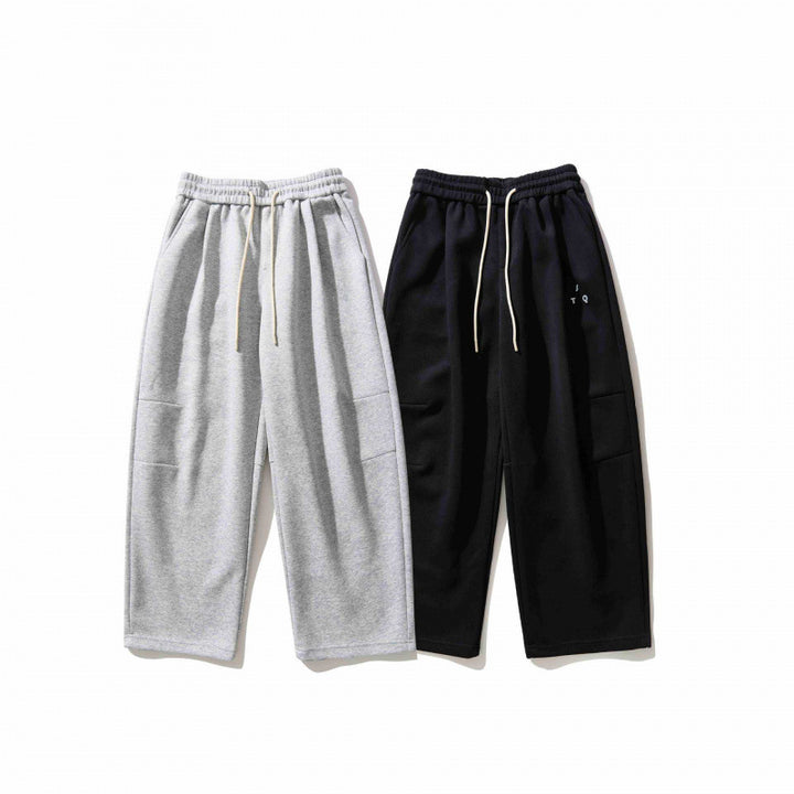 Unisex Weite Relaxed-Jogginghose aus French-Terry mit hohem Elastikbund und Kordelzug Echo Archiv