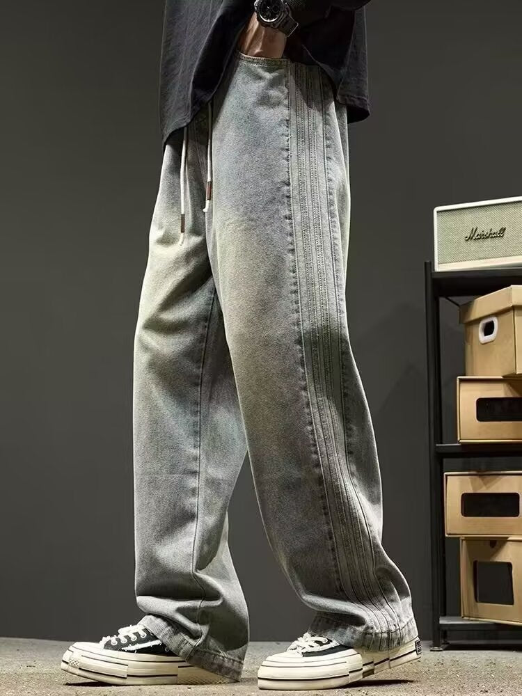 Herren Weit geschnittene Jeans mit seitlichen Nähten Echoarchiv