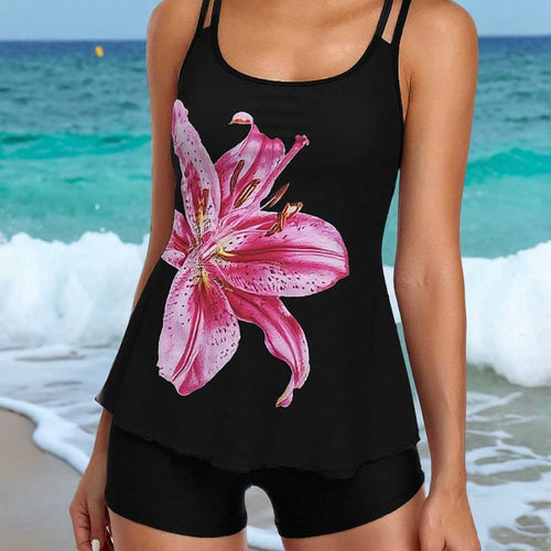 Damen Tankini mit floralem Motiv und bequemen Shorts Echo Archiv