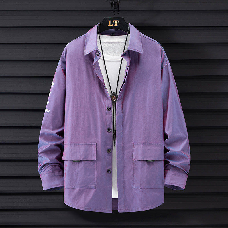 Herren lässige Hemdjacke mit praktischen Taschen Echoarchiv