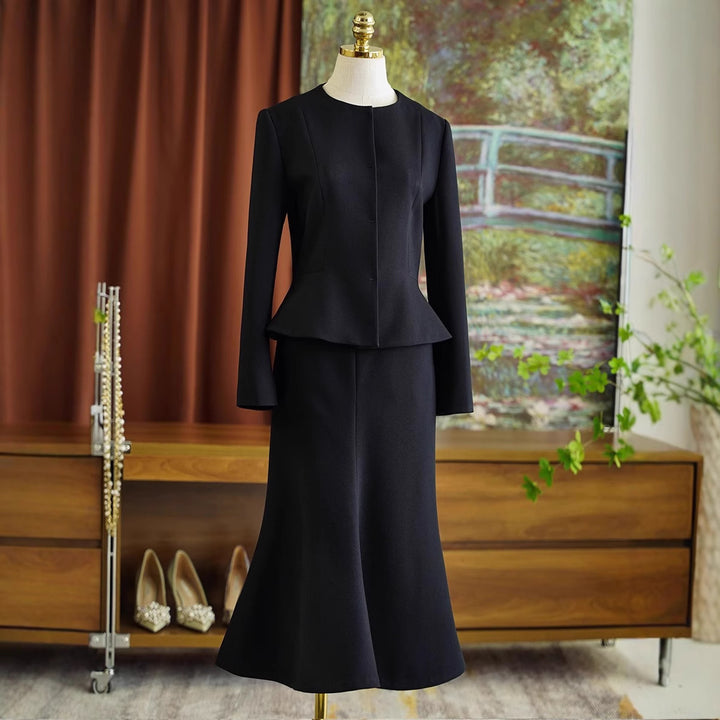 Damen Elegantes Blazer- und Rock-Set Echoarchiv