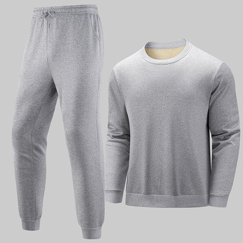 Herren Thermo‑Fleece Lounge‑Set mit Rundhals-Pullover & tapered Jogginghose Echo Archiv