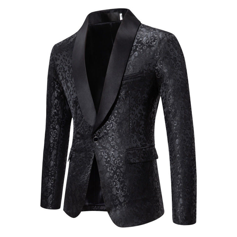 Herren Luxus Smoking-Blazer mit floralem Jacquard-Muster Echoarchiv