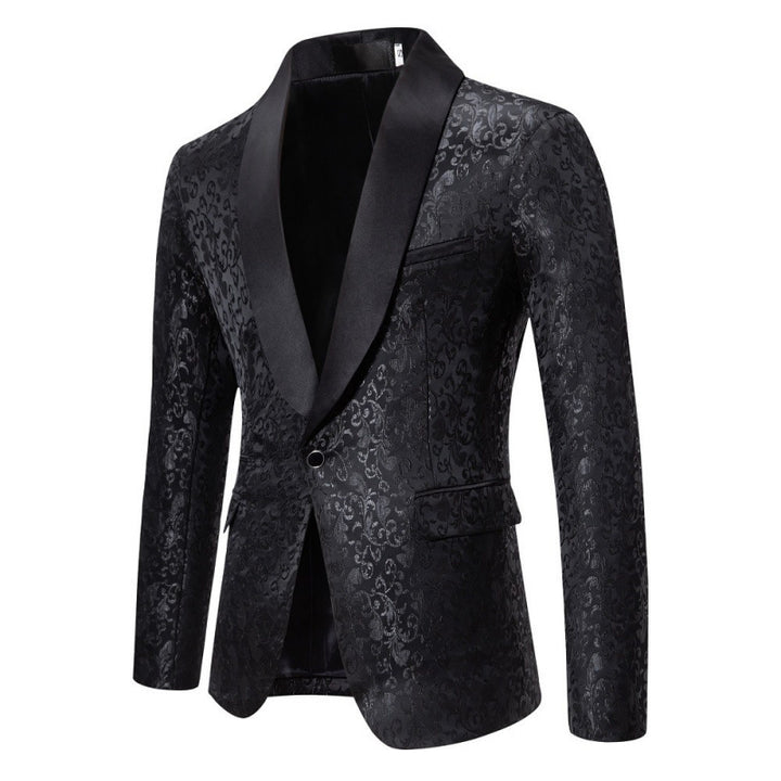 Herren Luxus Smoking-Blazer mit floralem Jacquard-Muster Echoarchiv