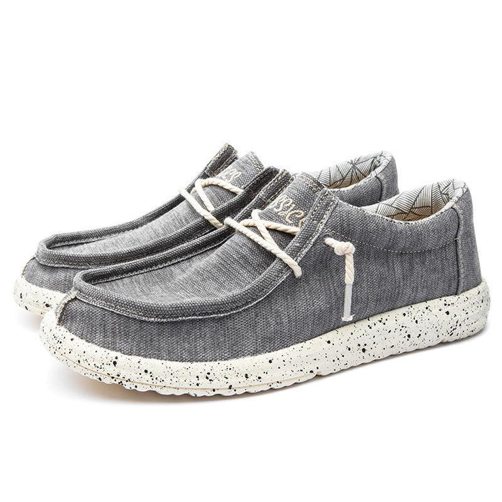 Herren nan lässiger Mokassin-Sneaker aus Jeansstoff mit elastischer Tau-Schnürung und gepolsterter Komfortsohle Echo Archiv