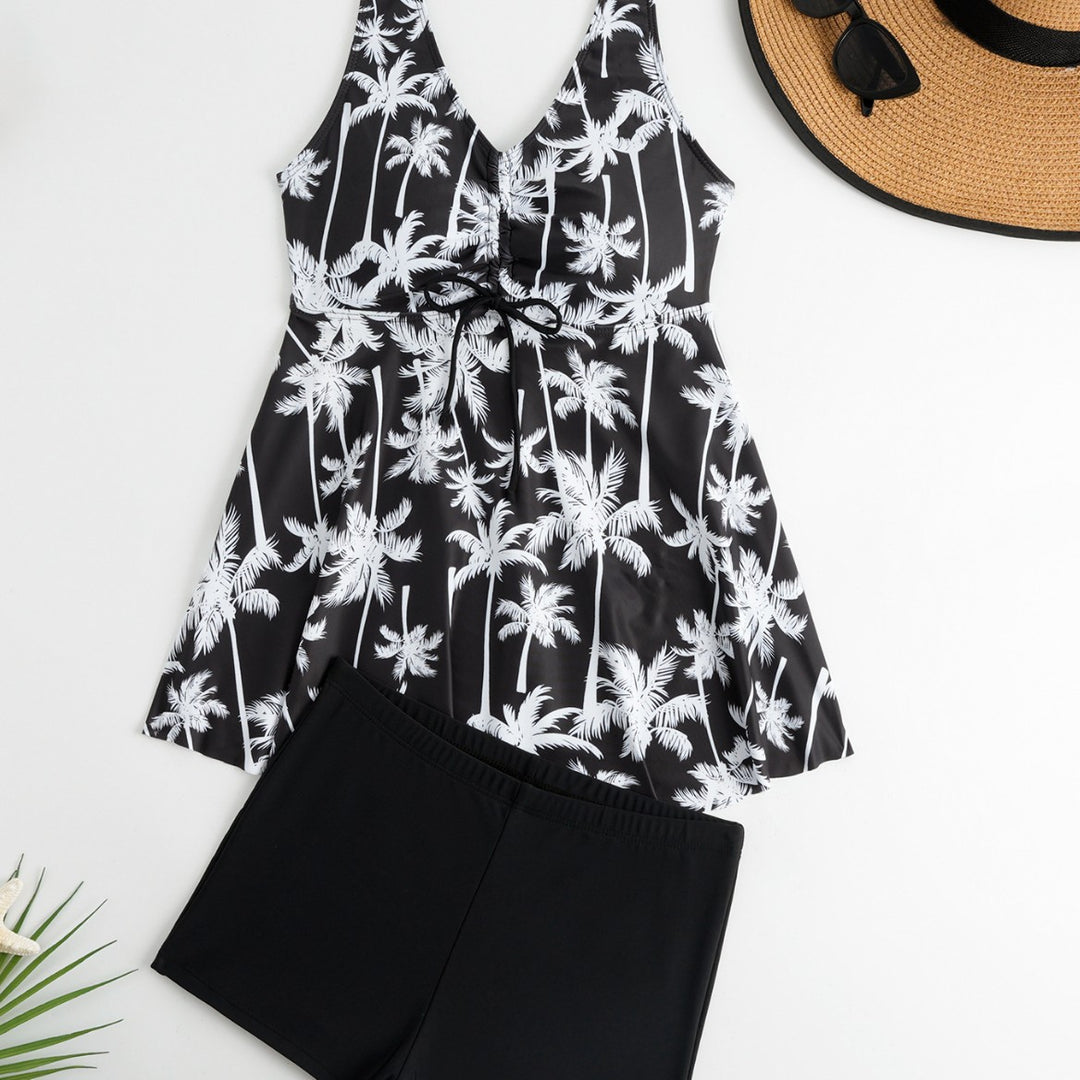 Damen Tankini-Set mit floralen Akzenten und bequemen Shorts Echo Archiv