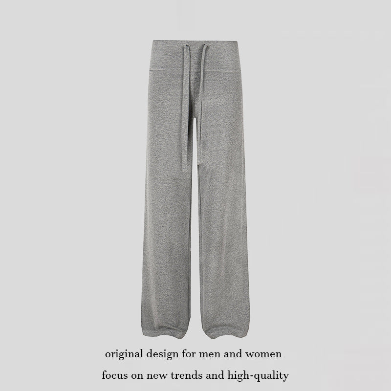 Damen Palazzo-Fleece-Hose mit hohem Komfortbund und fließendem Wide‑Leg-Schnitt Echoarchiv