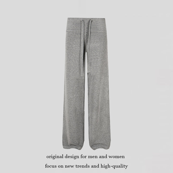 Damen Palazzo-Fleece-Hose mit hohem Komfortbund und fließendem Wide‑Leg-Schnitt Echoarchiv