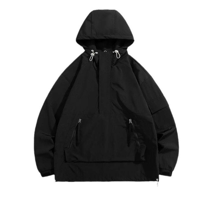 Herren Wasserabweisende Outdoor-Jacke mit großer Kapuze und praktischen Taschen Echoarchiv