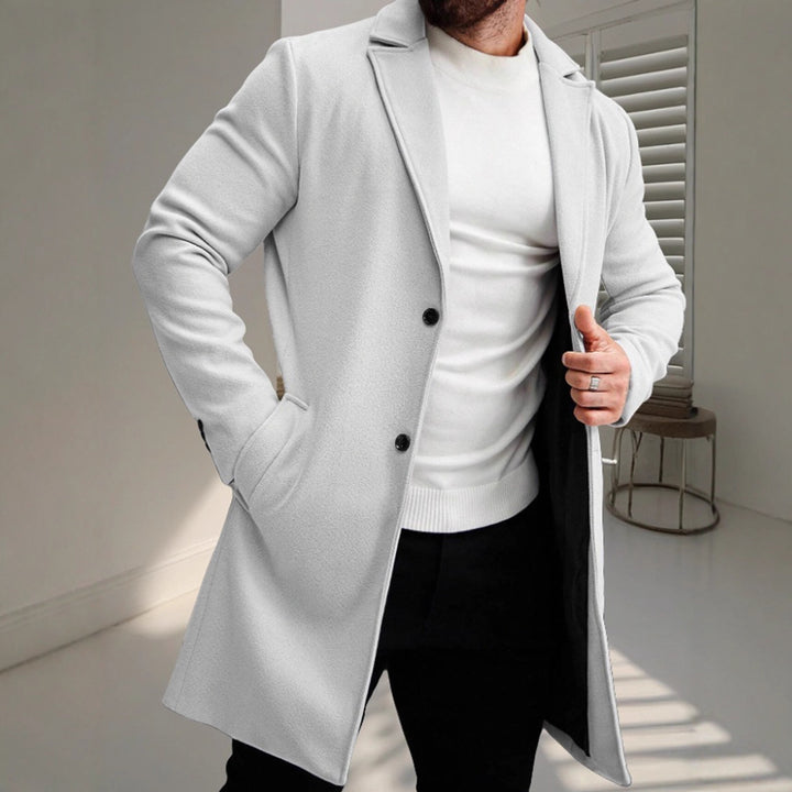 Herren eleganter Wollmantel mit schmaler Silhouette Echoarchiv
