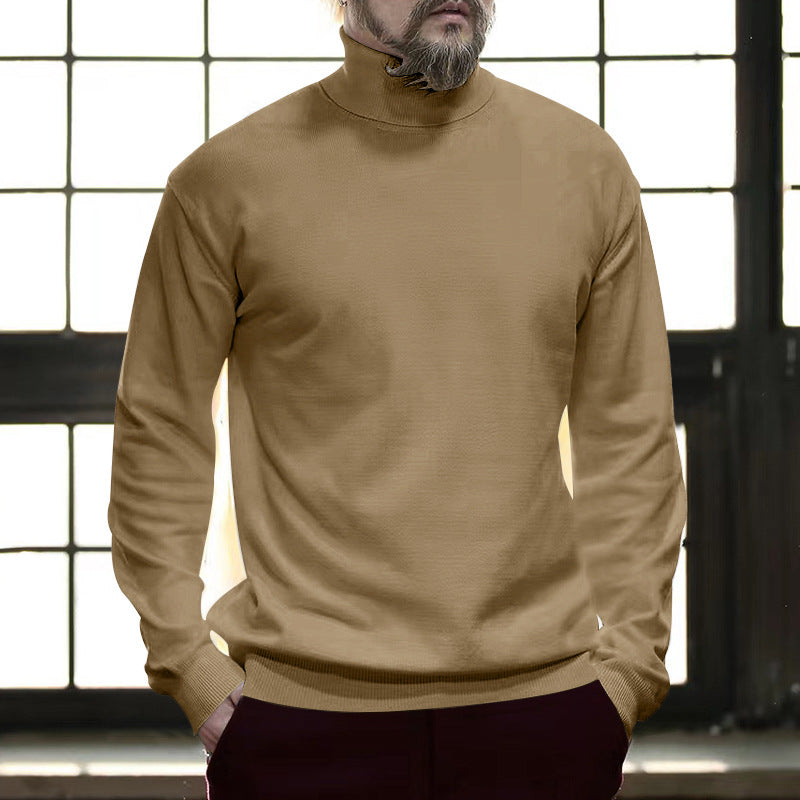 Herren eleganter Stehkragenpullover aus hochwertiger Baumwollmischung Echoarchiv
