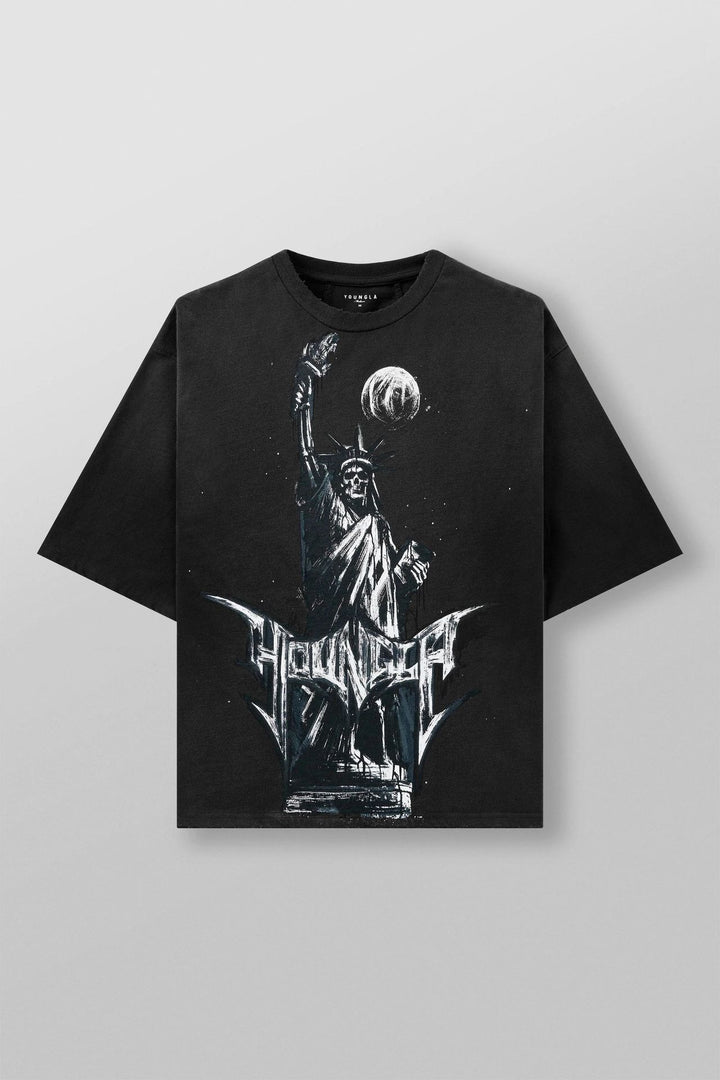 Herren Künstlerische Grafik Übergröße T-Shirt Echoarchiv