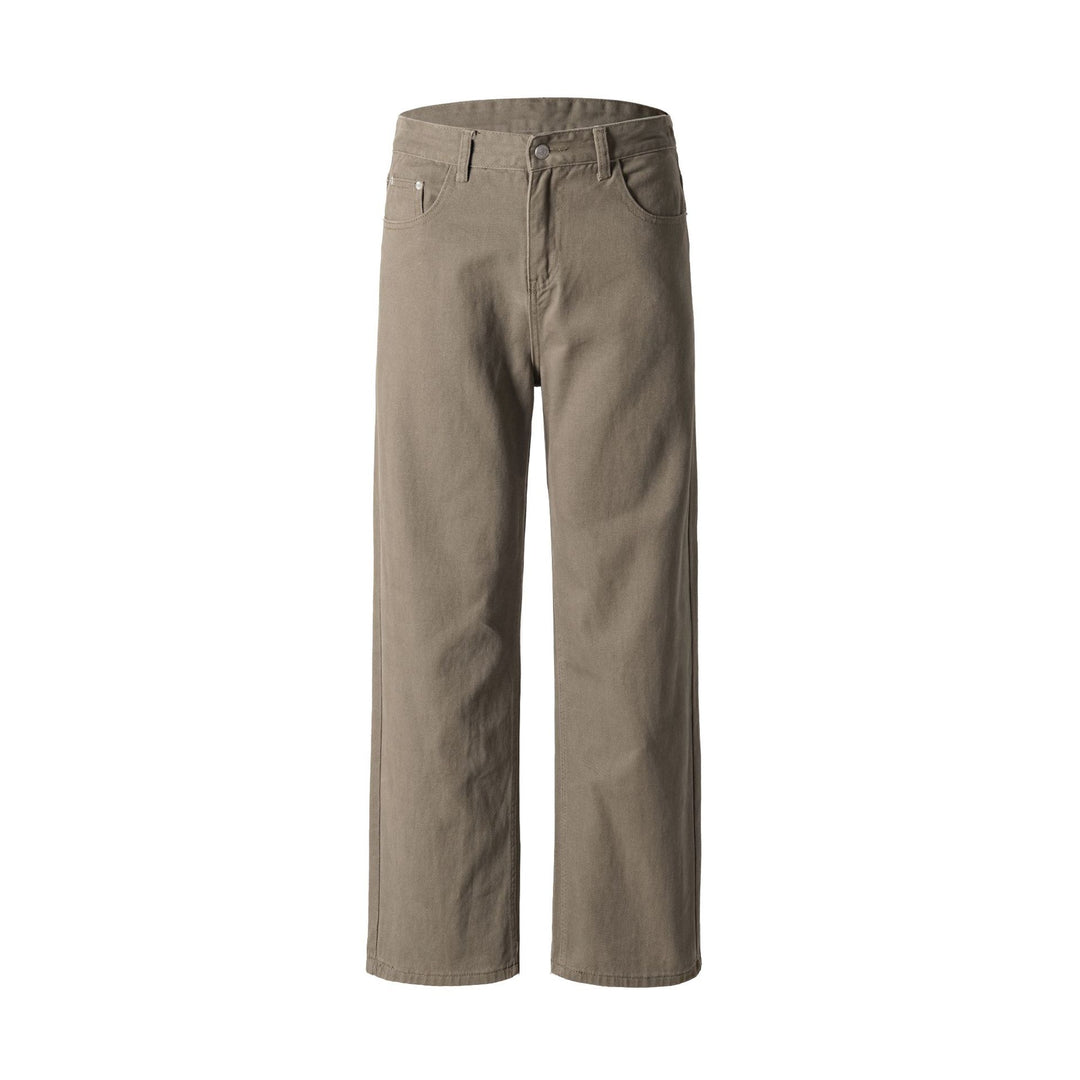Herren Weite Denimhose mit hoher Taille und geradem Bein entspannter Schnitt Echo Archiv