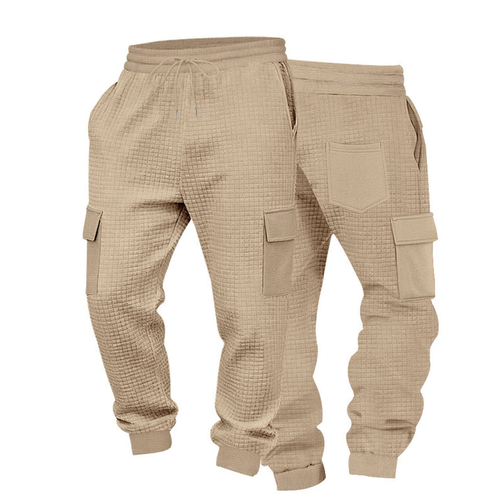 Herren Cargo-Jogginghose aus Waffelstruktur mit Kordelzug und Bündchen Echoarchiv