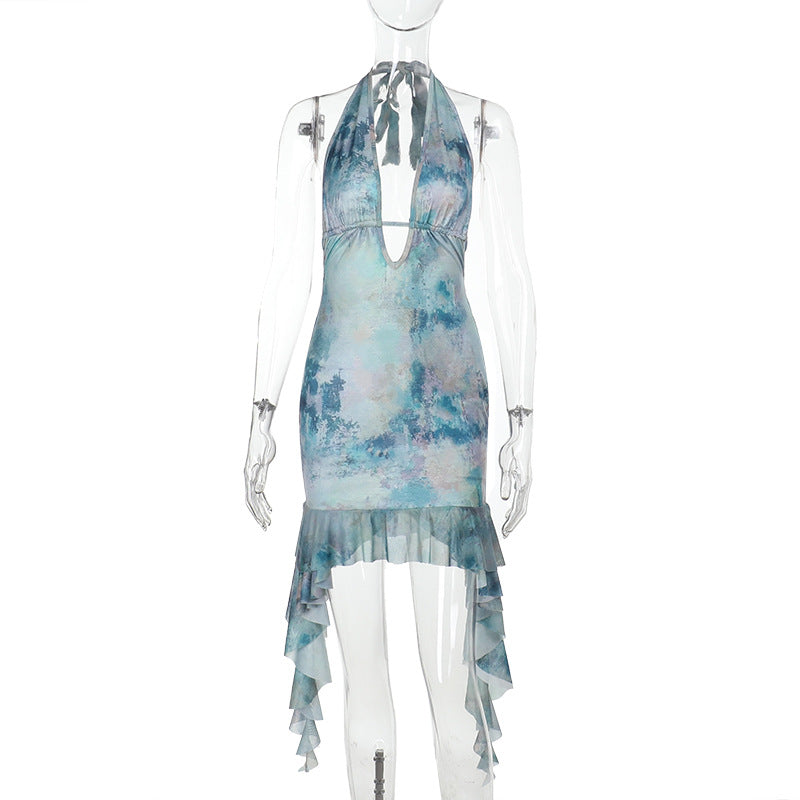 Damen Halterkleid mit asymmetrischem Saum Echo Archiv