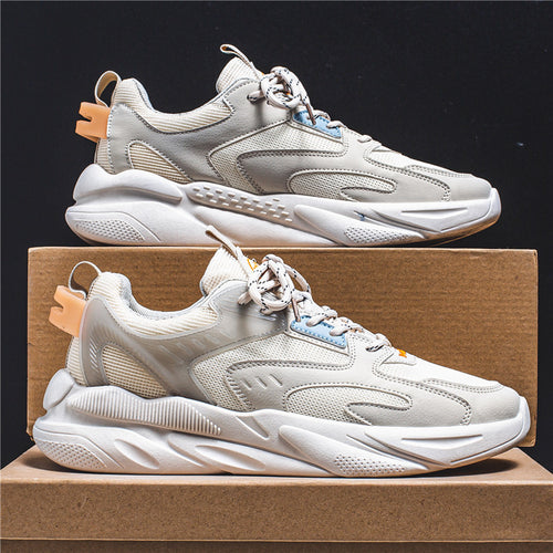 Herren Voluminöser Low-Top Sneaker mit sculpted Komfortsohle und Mesh‑Velours‑Overlays – Norré