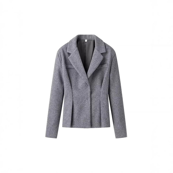 Damen Elegantes Wollmix-Kostüm mit tailliertem Kurzblazer und ausgestelltem Midirock Echo Archiv