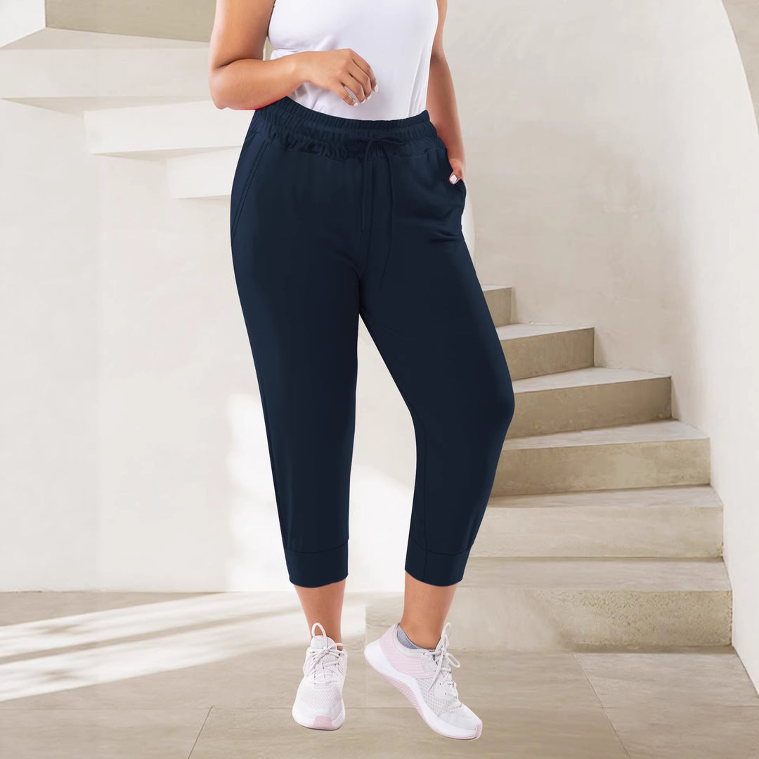 Damen Atmungsaktive Ankle-Joggerhose mit Kordelzug und Eingrifftaschen echoarchiv-