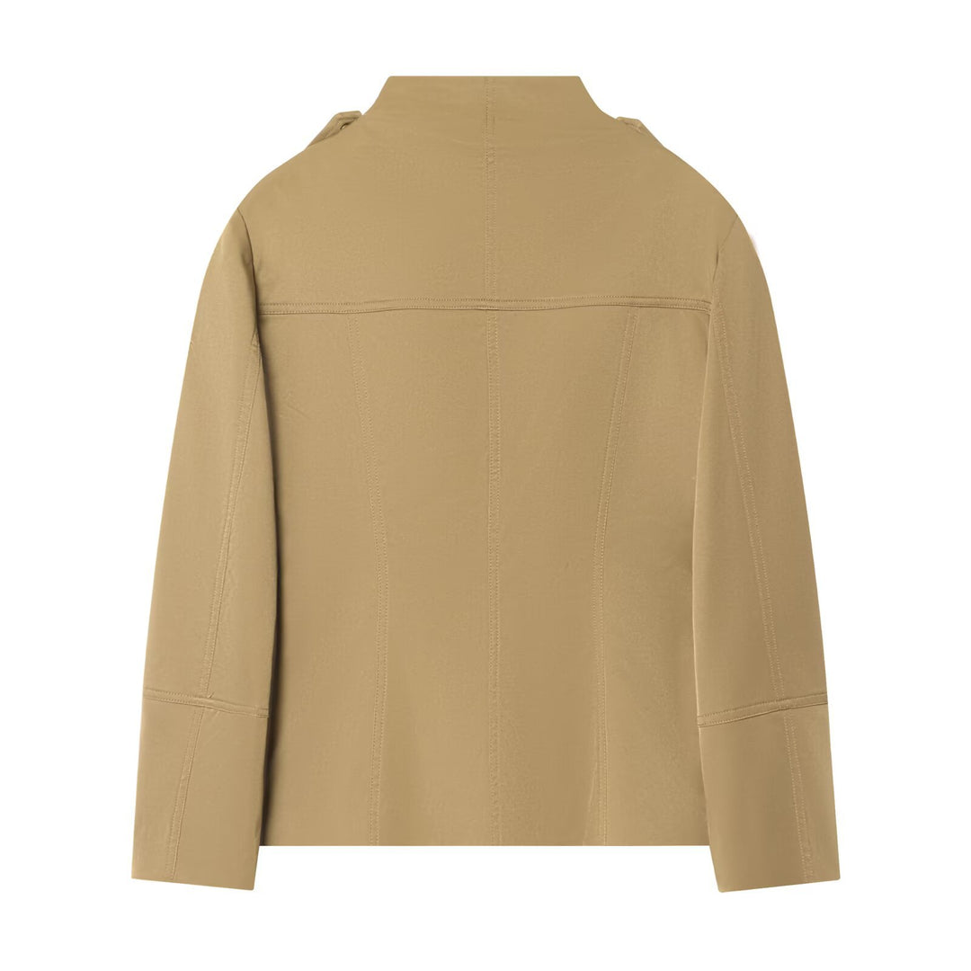 Damen Leichte Utility-Jacke mit Stehkragen, Schulterklappen und aufgesetzten Pattentaschen Echo Archiv