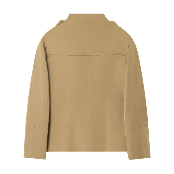 Damen Leichte Utility-Jacke mit Stehkragen, Schulterklappen und aufgesetzten Pattentaschen Echo Archiv
