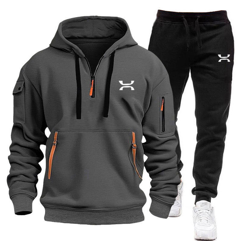 Echoarchiv Herren Hoodie-Trainingsanzug mit Reißverschlusstaschen