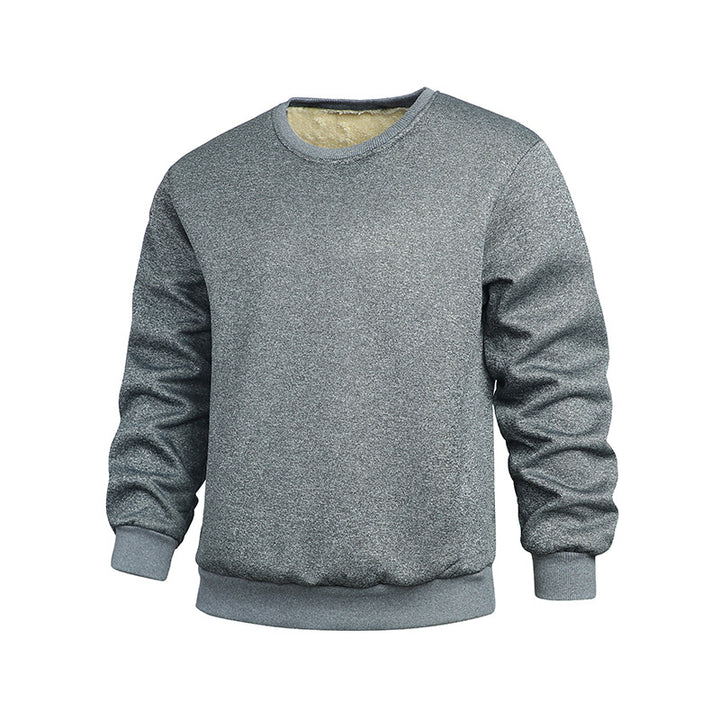 Herren bequemer und warmer Rundhalspullover aus Fleece Echoarchiv