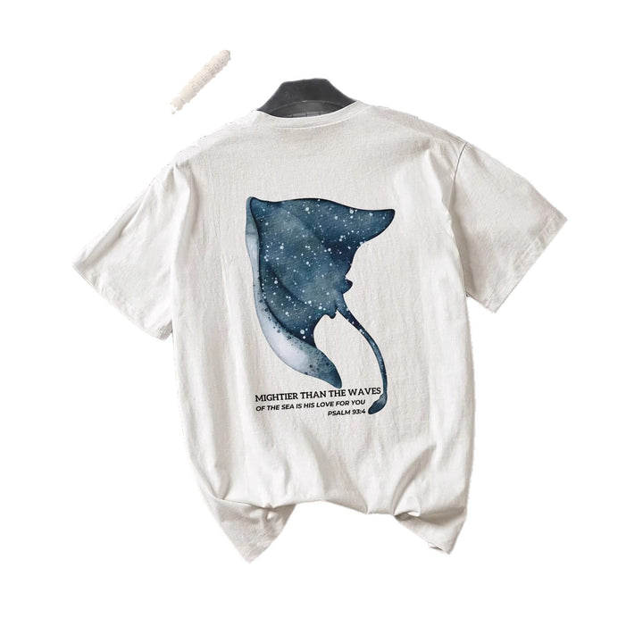 Damen T-Shirt mit kreativem Motiv und inspirierendem Schriftzug Echo Archiv