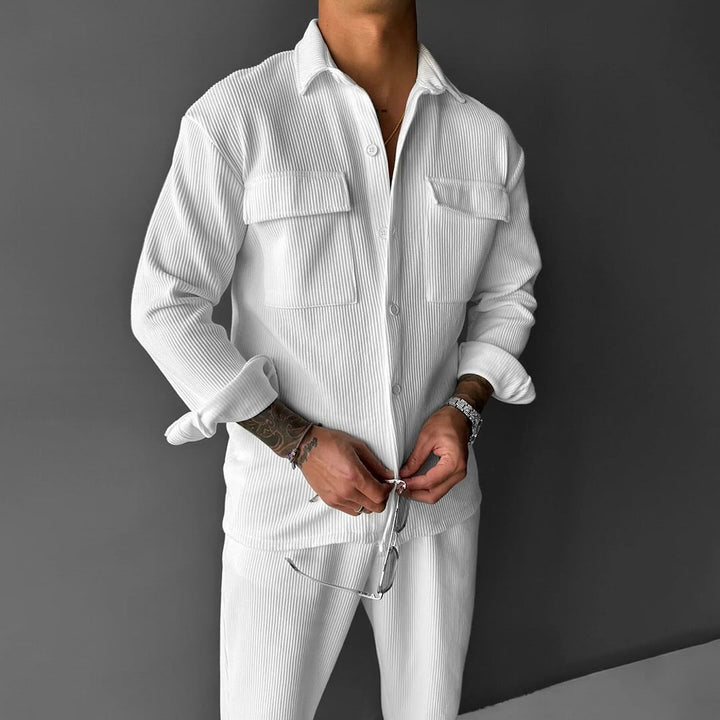 Herren utility Hemdbluse mit doppelten Brusttaschen Echoarchiv