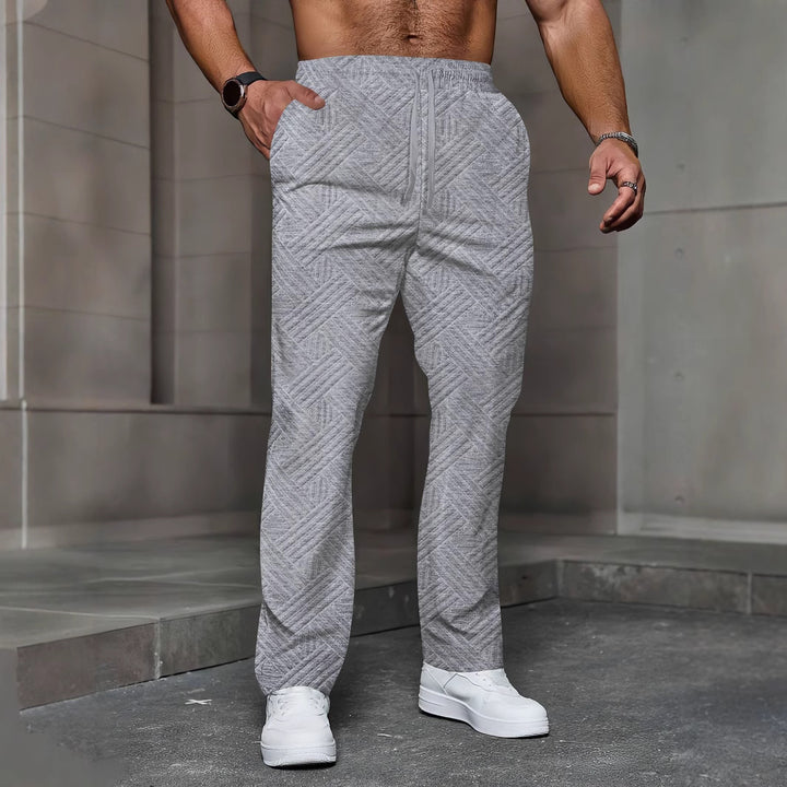 Herren Freizeithose mit elastischem Bund und strukturiertem Design Echoarchiv