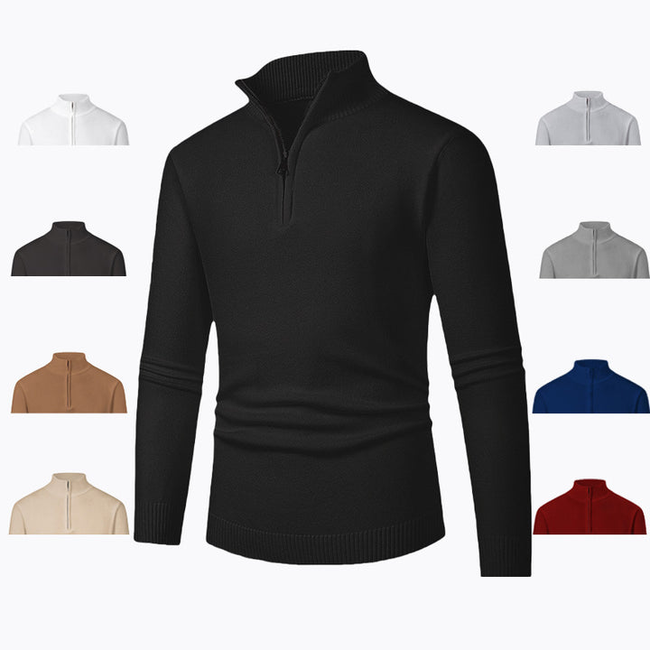 Herren Pullover mit hohem Kragen und Reißverschluss Echoarchiv