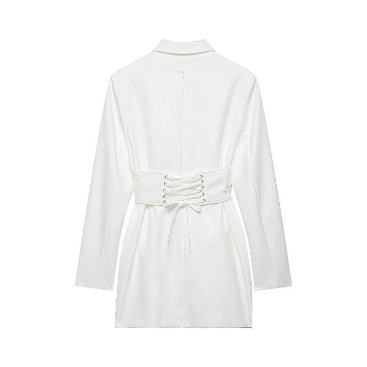 Damen Tailliertes Blazerkleid mit eingearbeiteter Spitzen‑Korsage Echo Archiv
