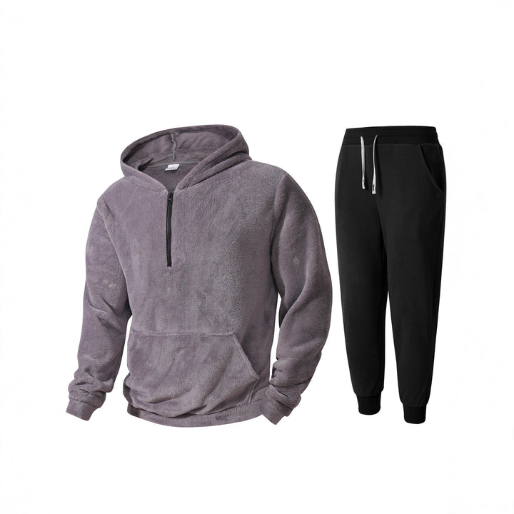 Herren kuscheliges Fleece-Hoodie und Jogginghose Set Echoarchiv