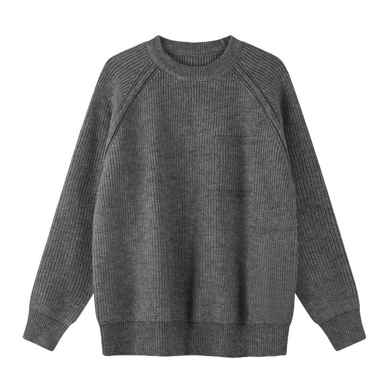 Unisex Oversize Feinstrickpullover mit Rundhals, Raglanärmeln und Rippbündchen Echo Archiv