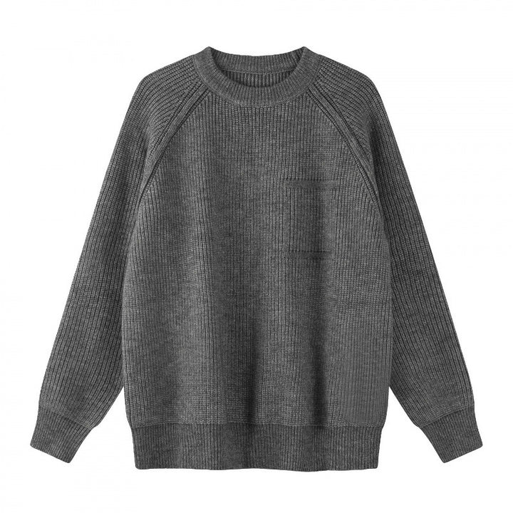 Unisex Oversize Feinstrickpullover mit Rundhals, Raglanärmeln und Rippbündchen Echo Archiv