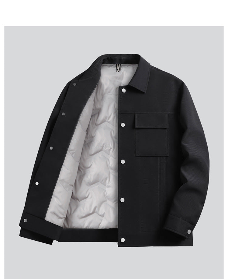 Herren modische Overshirt-Jacke mit praktischem Taschen-Design Echoarchiv