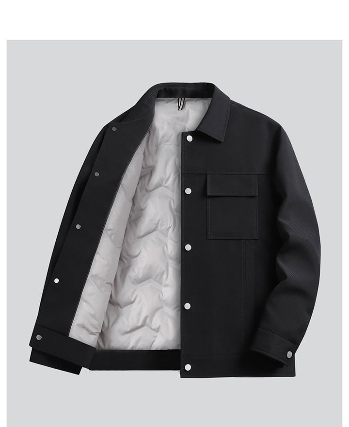 Herren modische Overshirt-Jacke mit praktischem Taschen-Design Echoarchiv