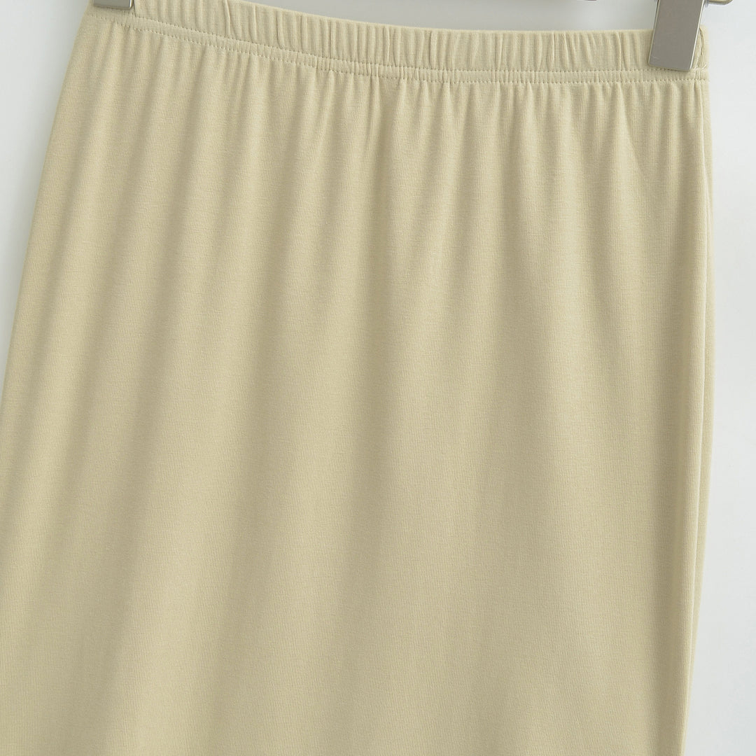 Damen Asymmetrischer Jersey-Midirock mit elastischem Bund und Zipfelsaum Echoarchiv