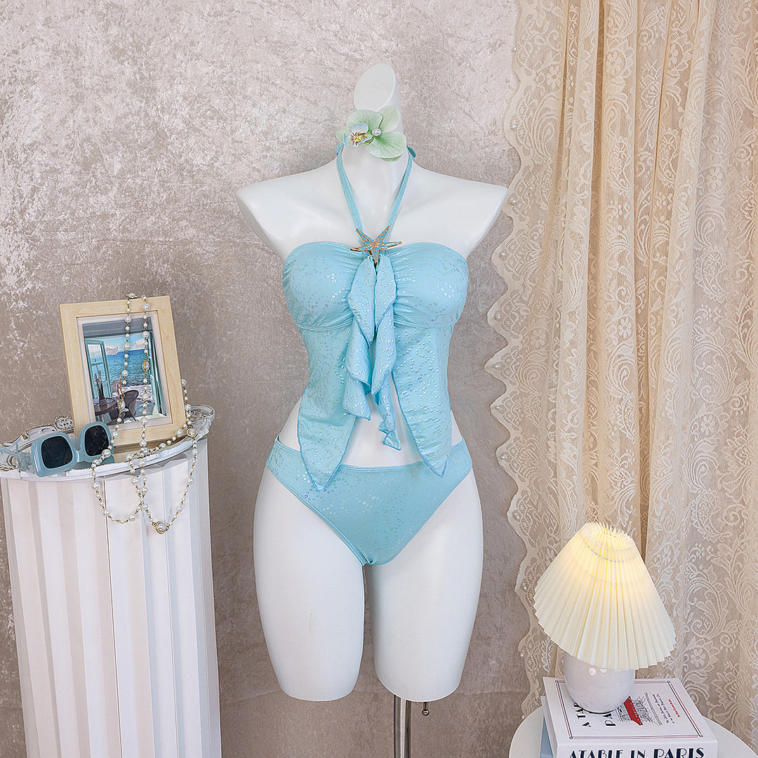 Damen Bandeau-Bikini mit Rüschen Echo Archiv