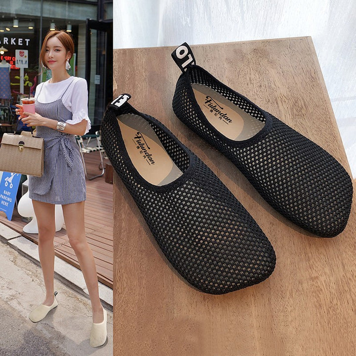 Damen Atmungsaktive Mesh-Slipper mit elastischem Einstieg und rutschfester Laufsohle Echo Archiv