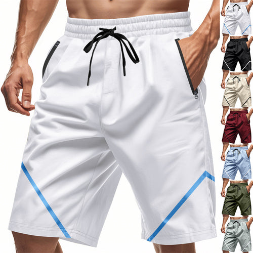 Herren Sportliche Shorts mit elastischem Bund und praktischen Reißverschlusstaschen Echoarchiv
