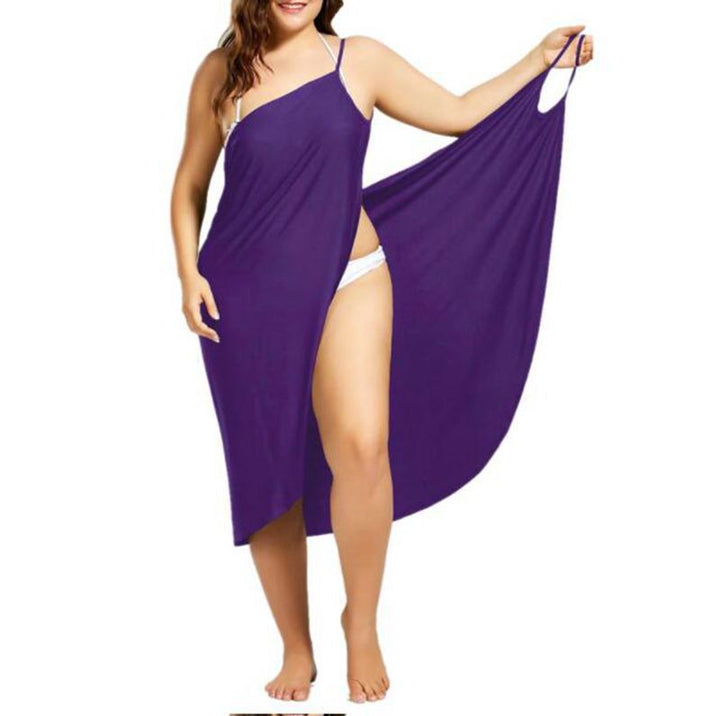 Damen nan vielseitiges Strand-Pareo-Wickelkleid mit Spaghettiträgern und asymmetrischem Saum Echo Archiv