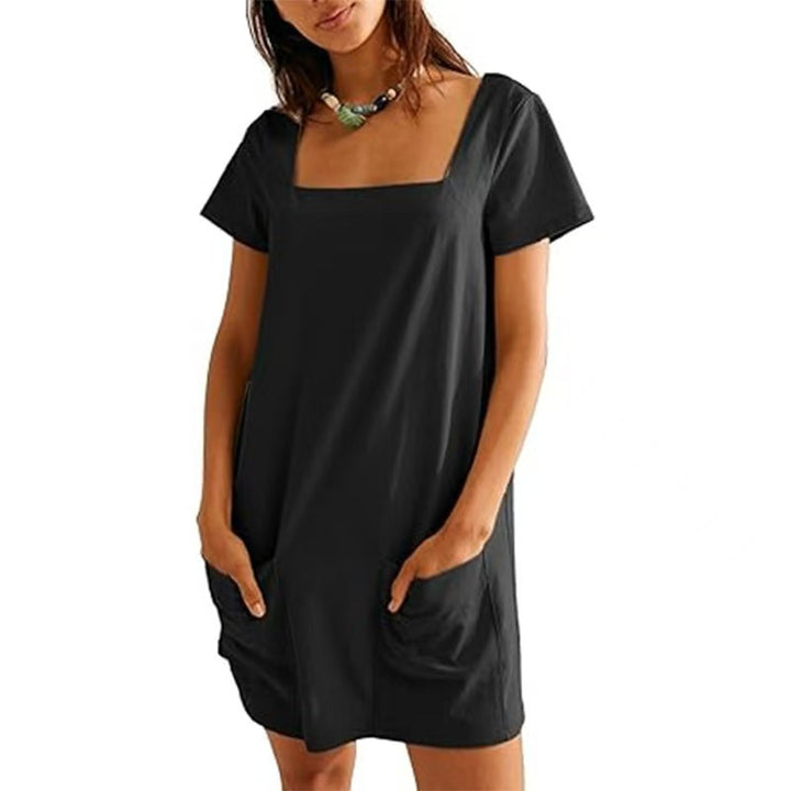 Damen Bequemes Freizeitkleid mit Taschen Echo Archiv