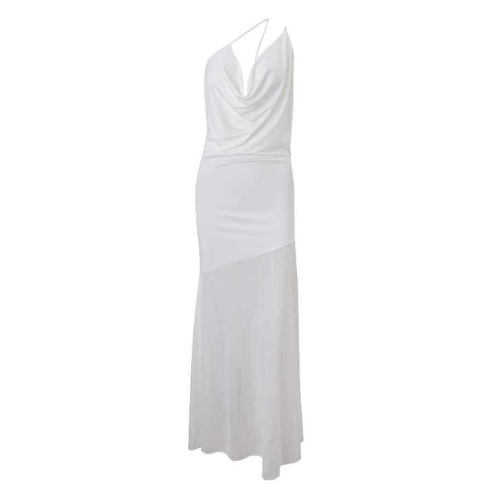 Damen Elegantes asymmetrisches Maxikleid Echo Archiv
