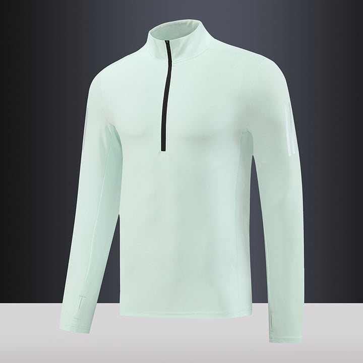 Herren Funktions-Thermo-Langarmshirt mit kurzem Reißverschluss Echoarchiv