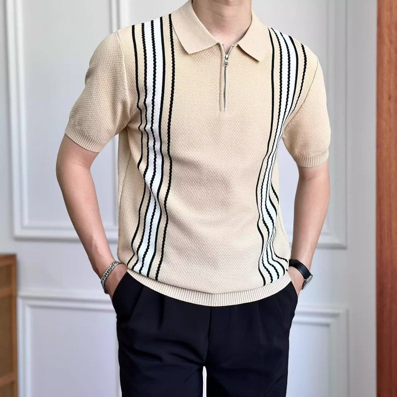 Stylisches Polohemd für Herren mit Reißverschluss Echo Archive
