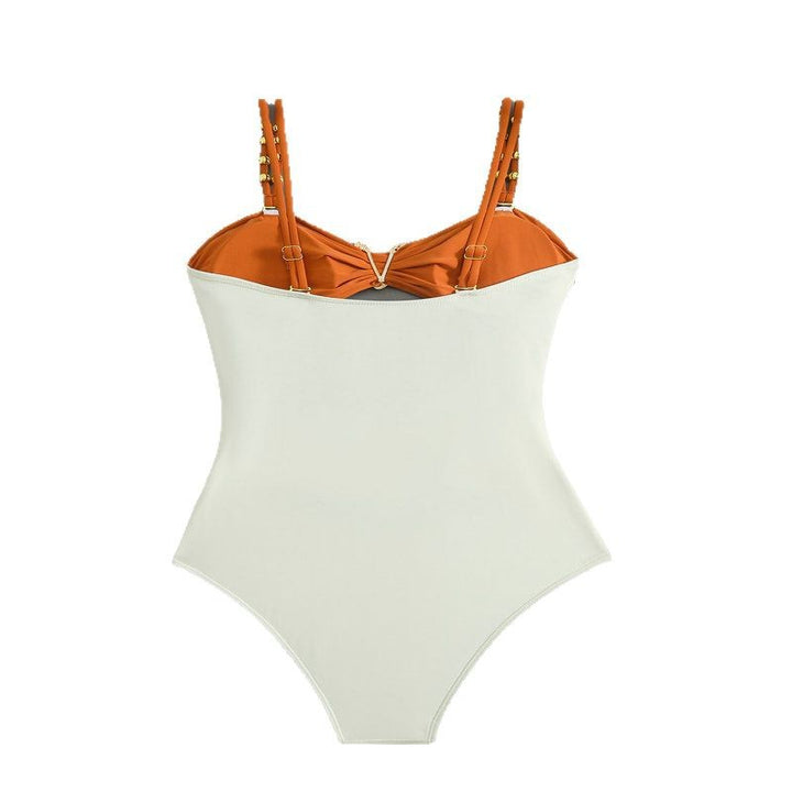 Damen Einteiler Badeanzug mit elegantem Cut-Out und modischen Trägerschlaufen Echo Archiv