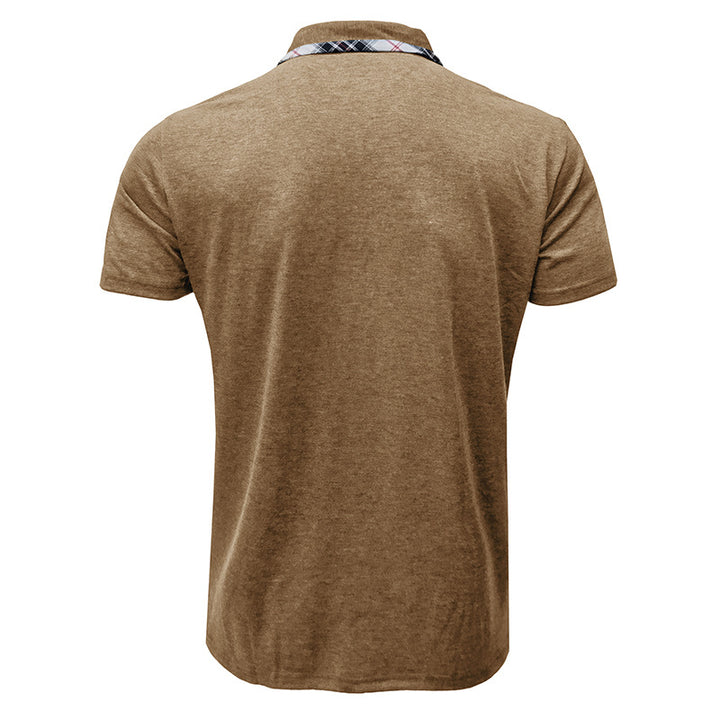 Herren elegantes Poloshirt mit modernem Kragen und kontrastierendem Design Echoarchiv
