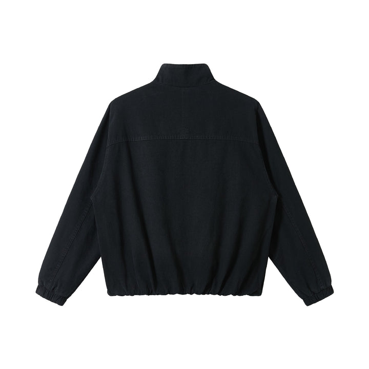 Herren Boxy-Canvas-Fieldblouson mit hohem Stehkragen und elastischem Saum Echoarchiv