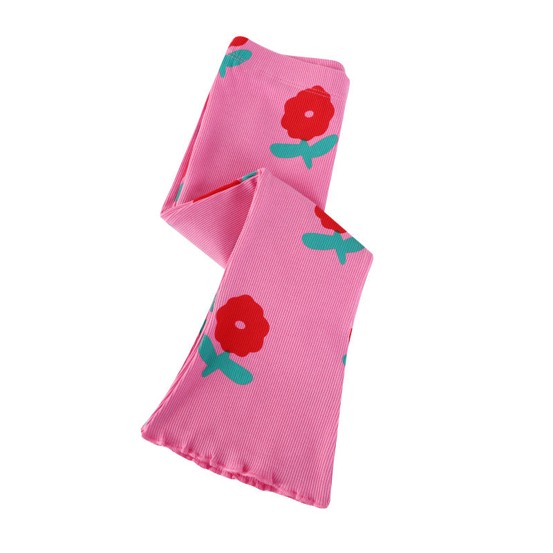 Mädchen Schlagleggings mit fröhlichem Blumenmuster Echo Archiv