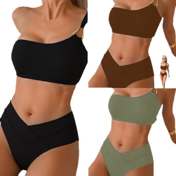 Damen Bikini-Set mit verstellbarem Oberteil und hohem Bund Echo Archiv